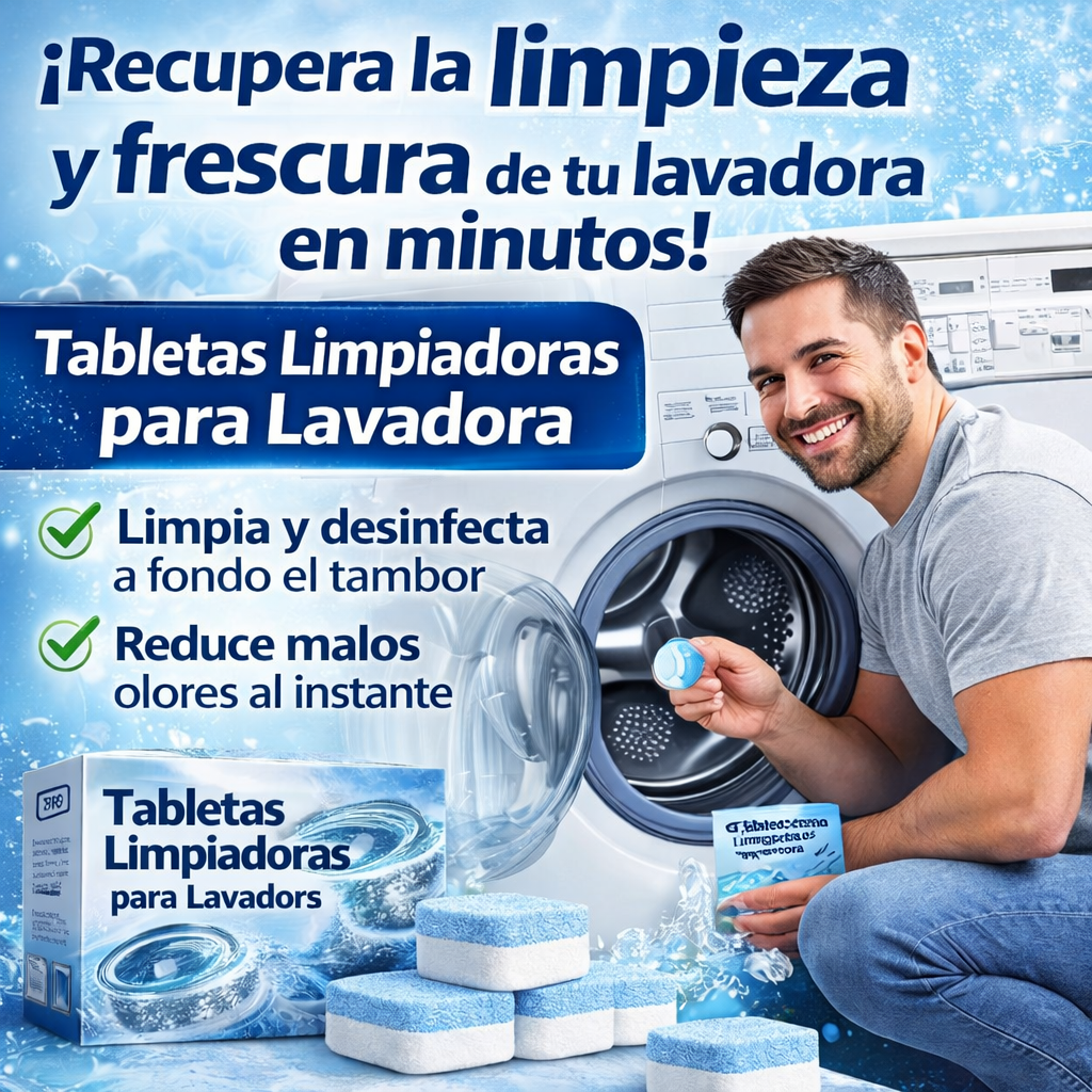 Max Home - Tabletas Limpiadoras de Lavadoras (24 Piezas)