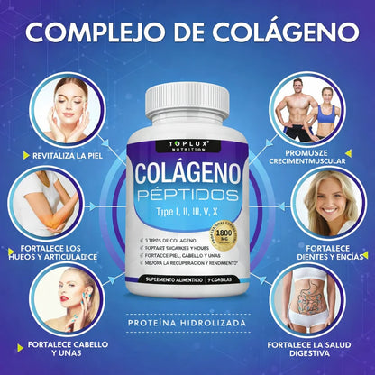 COLLAGEN PEPTIDES - Con 5 Tipos de Colágeno