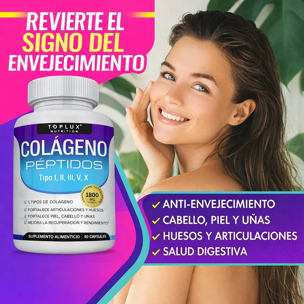 COLLAGEN PEPTIDES - Con 5 Tipos de Colágeno