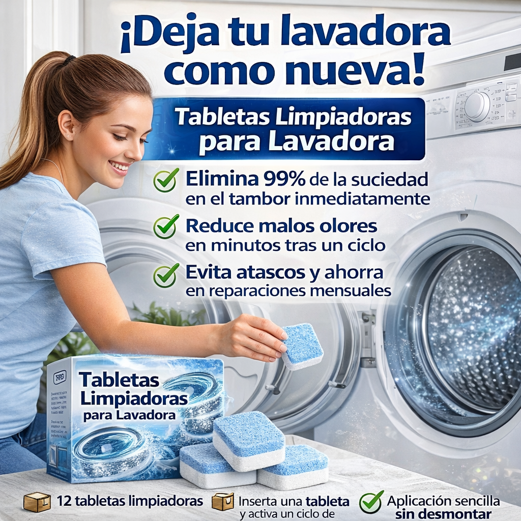 Max Home - Tabletas Limpiadoras de Lavadoras (24 Piezas)