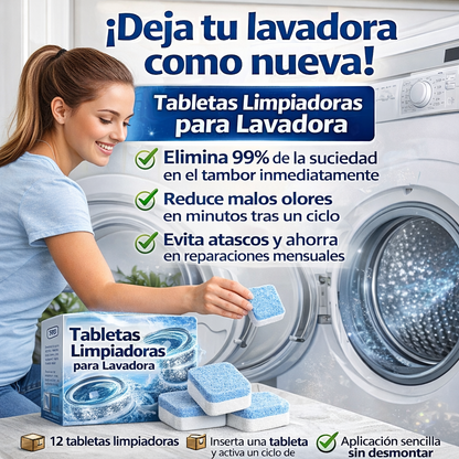 Max Home - Tabletas Limpiadoras de Lavadoras (24 Piezas)
