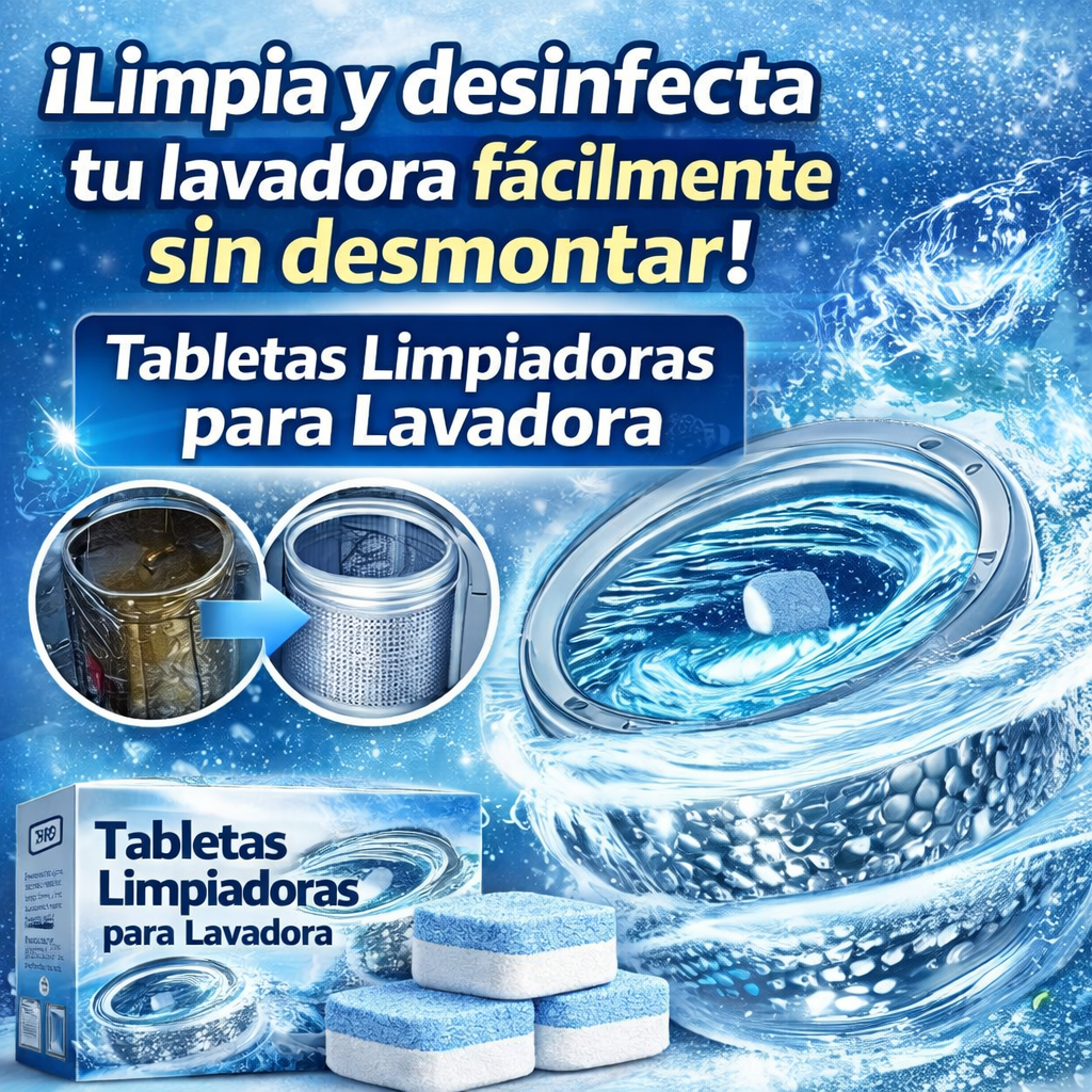 Max Home - Tabletas Limpiadoras de Lavadoras (24 Piezas)