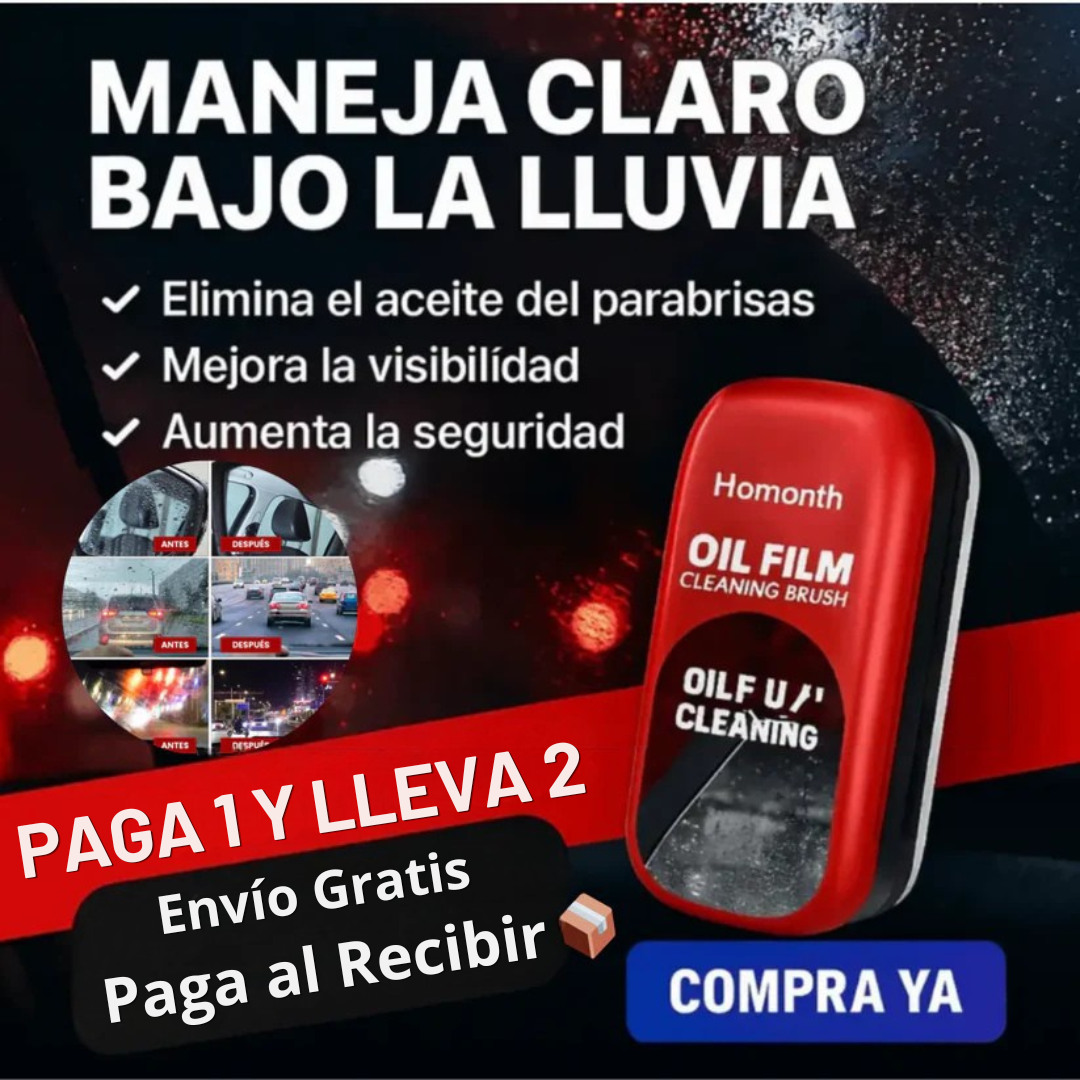 2x1 Limpiavidrios AntiEmpañante Hidrofóbico para Autos (Oferta solo por este Mes)