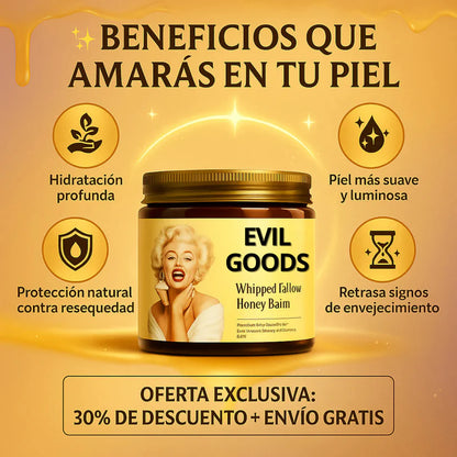 EVIL GOODS Crema con Sebo de Res - Hidratación Natural Profunda, AntiEnvejecimiento y Restauradora